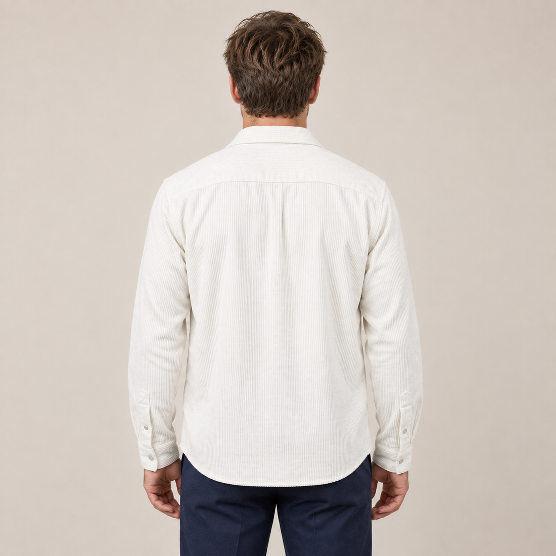 Men's Autumn Textured Long Sleeve Shirt