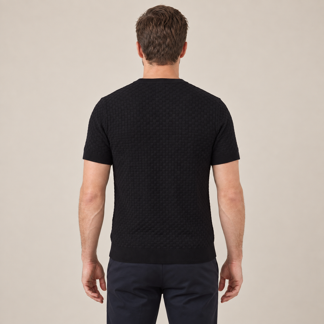 Men's Basket Weave Knit T-Shirt