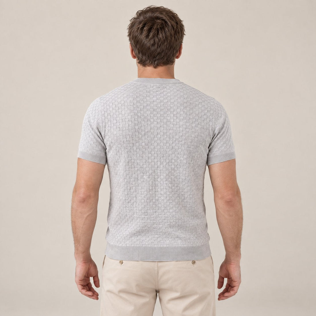 Men's Basket Weave Knit T-Shirt
