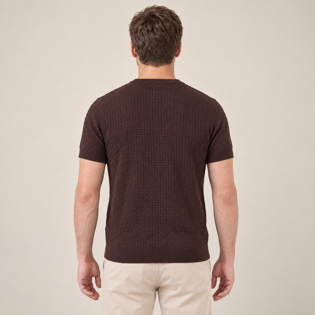 Men's Basket Weave Knit T-Shirt
