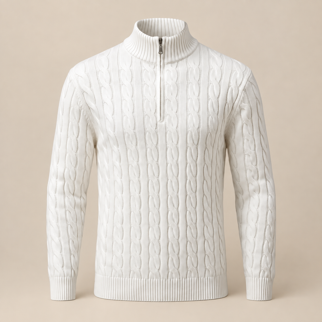 Men's Cable Knit Half-Zip Sweater