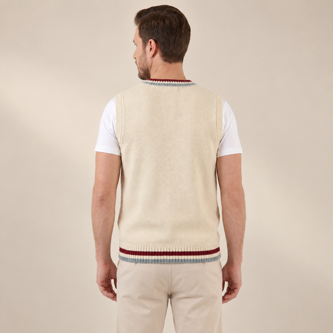 Men's Cable Knit V-Neck Sweater Vest