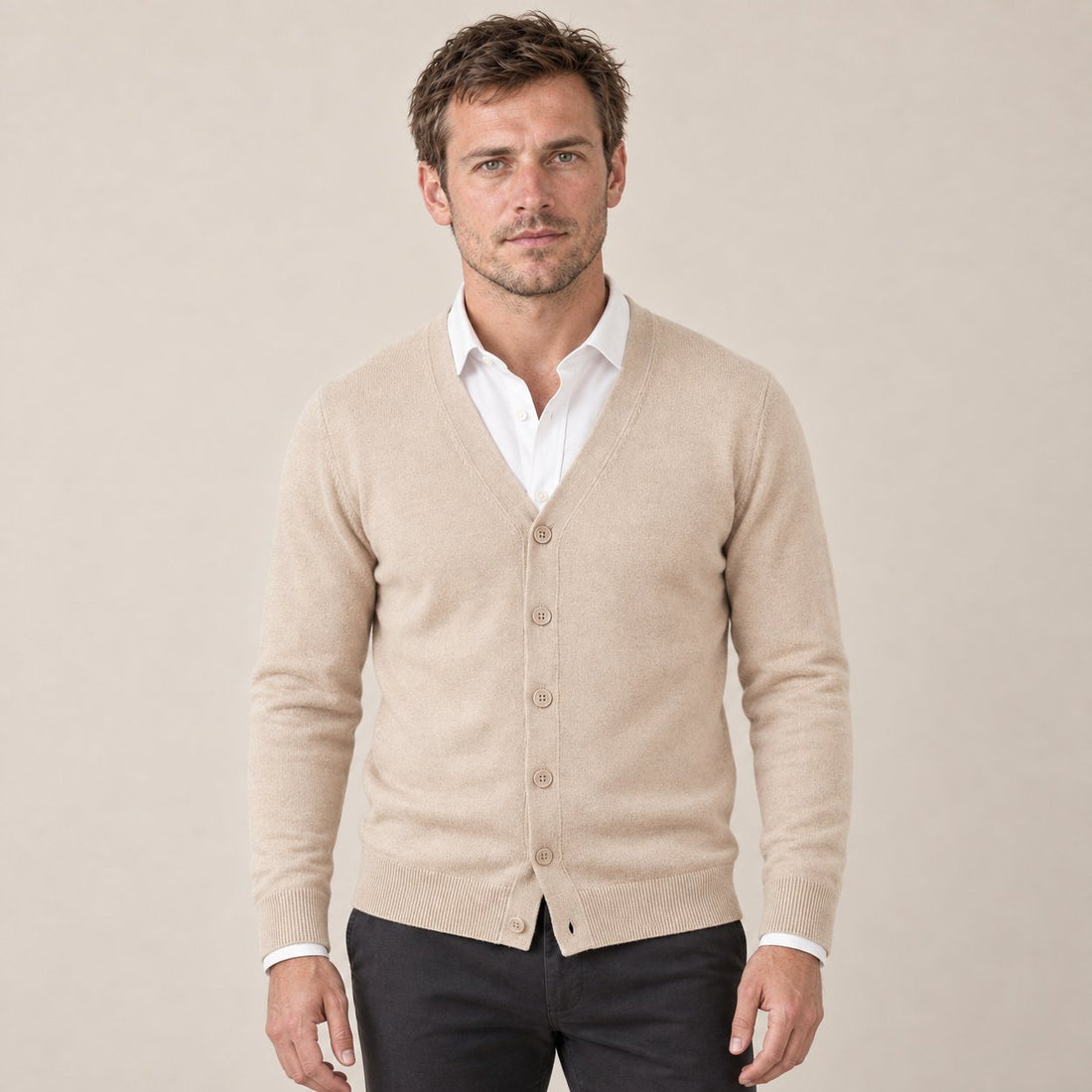 Men's Casual V-Neck Cardigan
