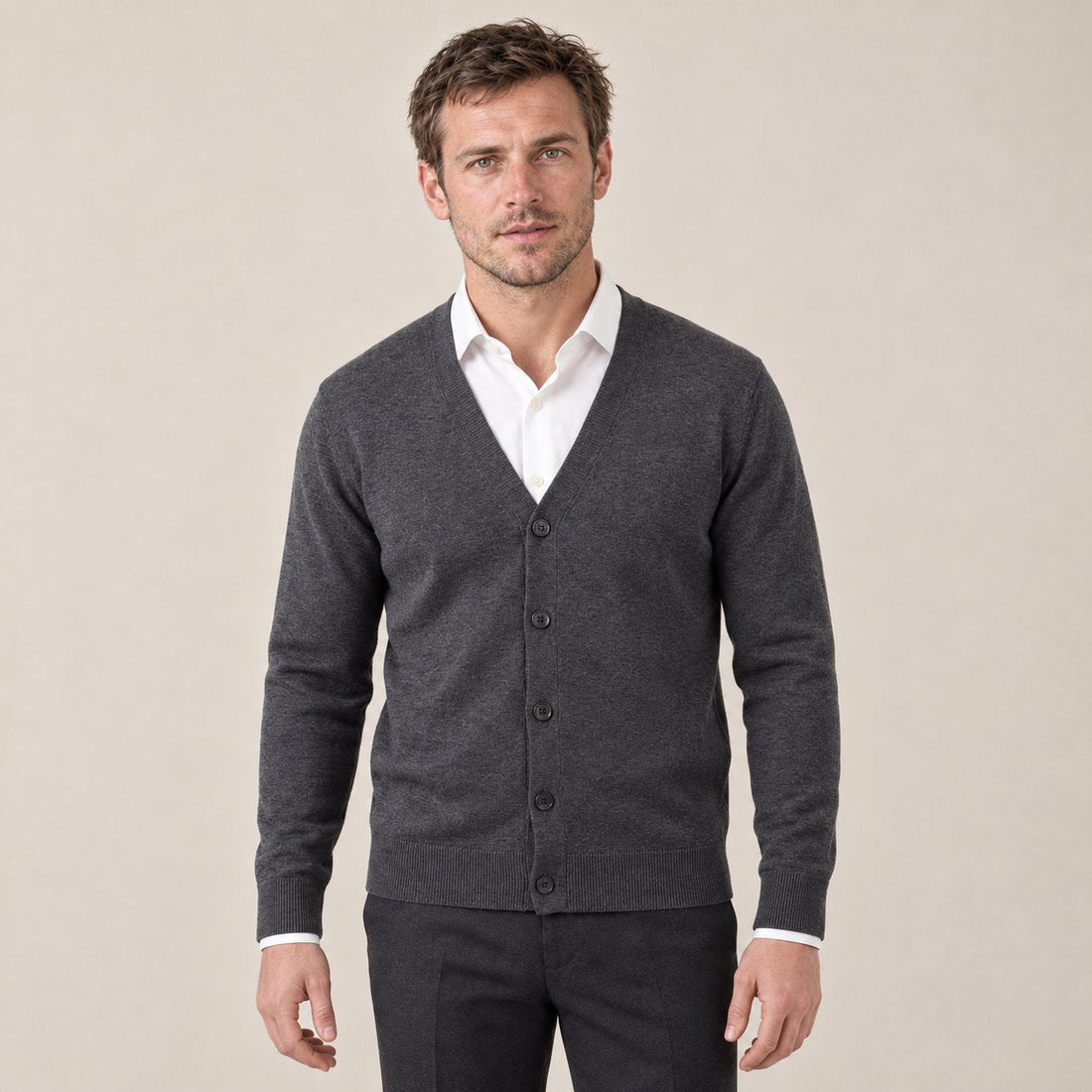Men's Casual V-Neck Cardigan