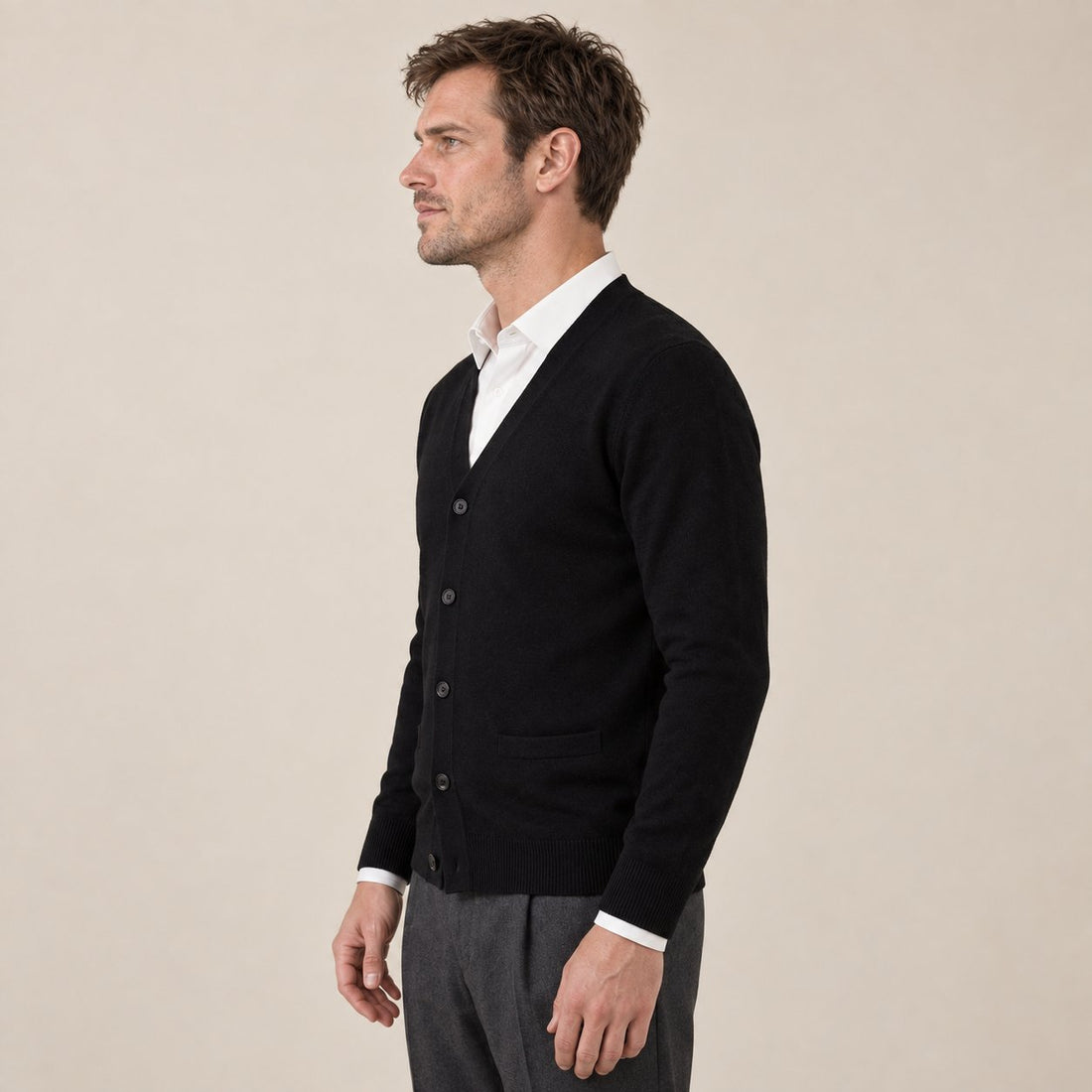 Men's Casual V-Neck Cardigan