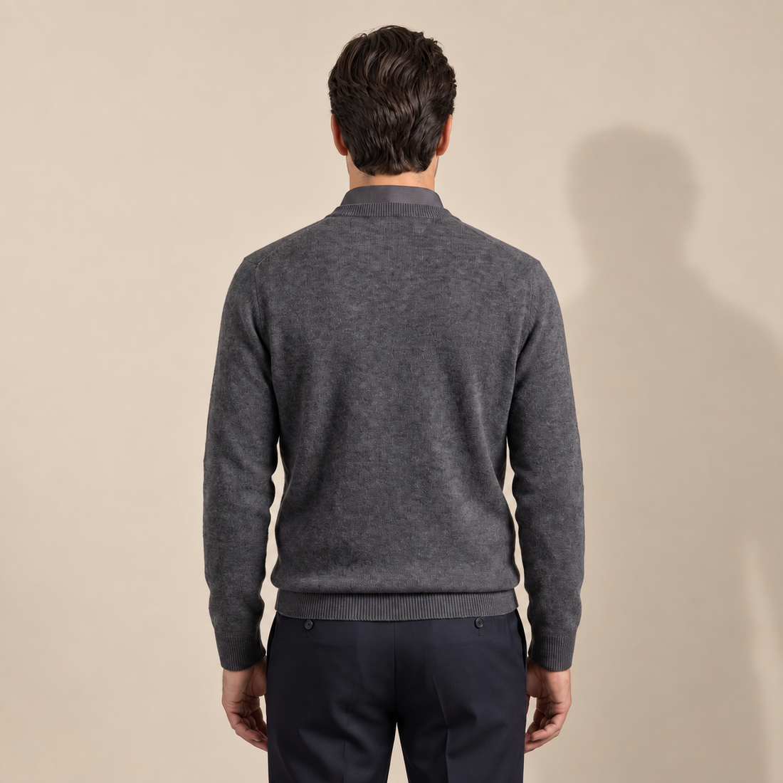 Men's Casual V-Neck Knit Sweater