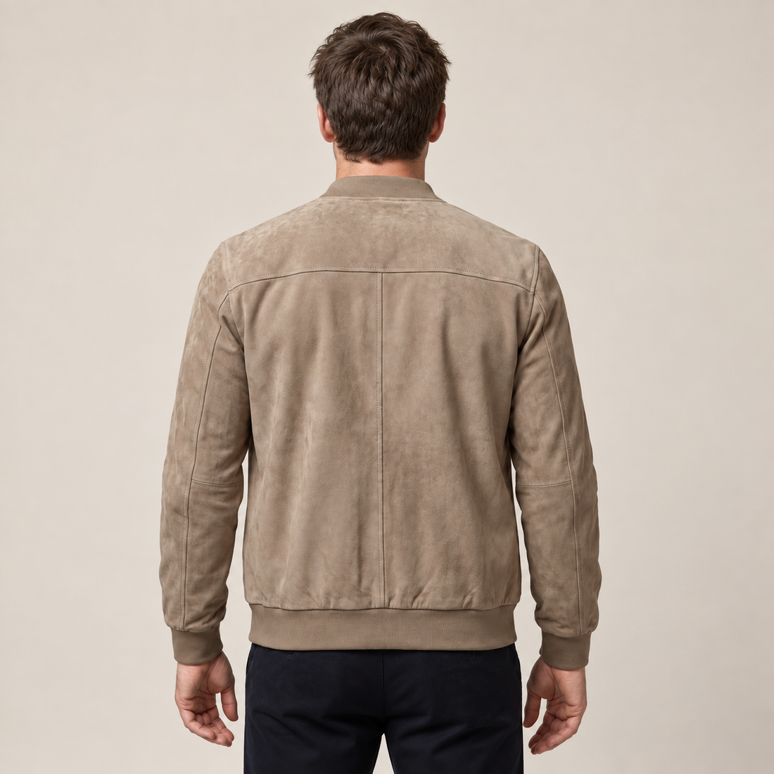 Men's Casual Velvet Bomber Jacket