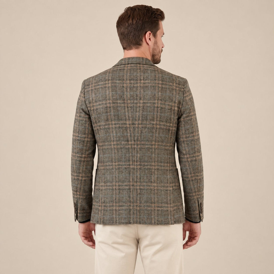Men's Checked Blazer Jacket