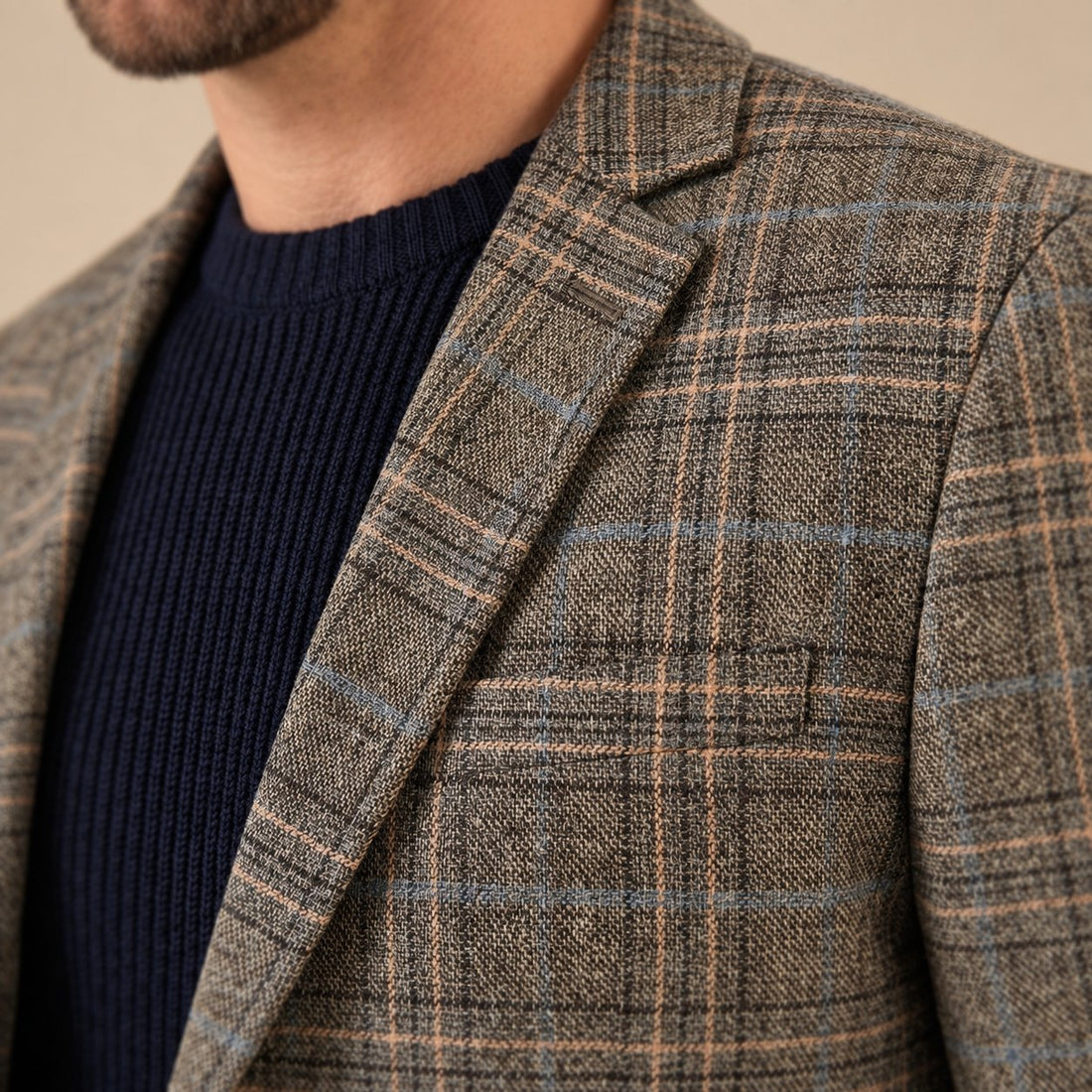 Men's Checked Blazer Jacket