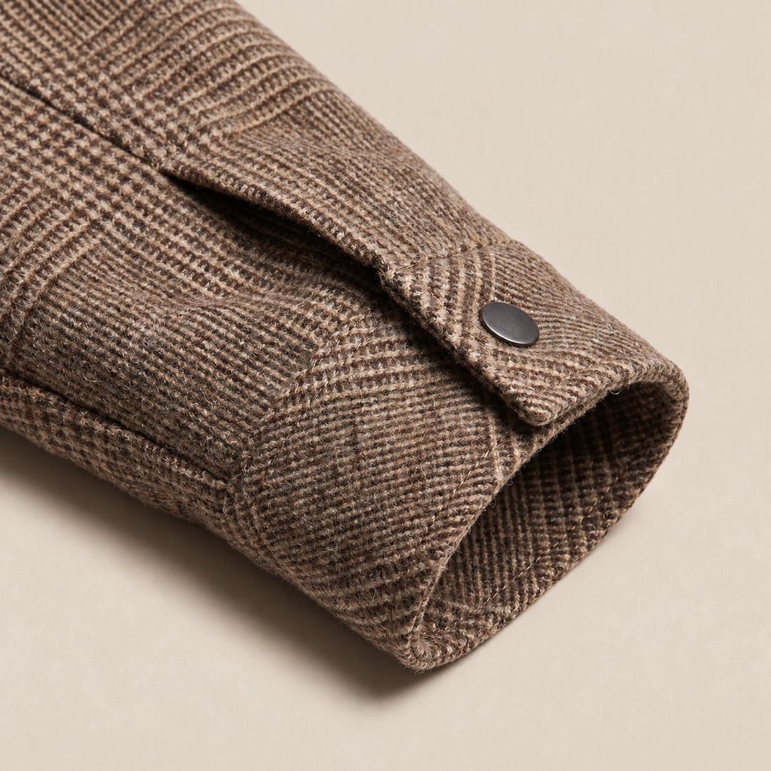Men's Checked Spring Overcoat