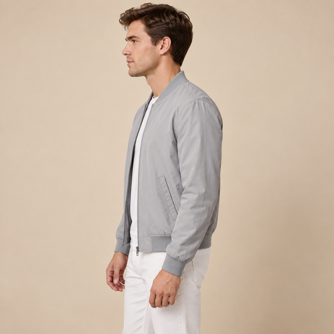 Men's Classic Minimalist Bomber Jacket