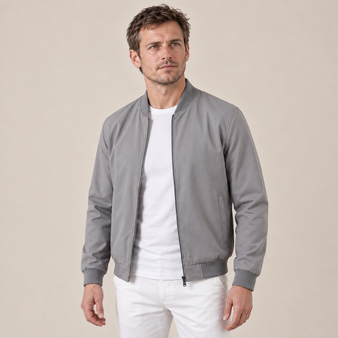 Men's Classic Minimalist Bomber Jacket