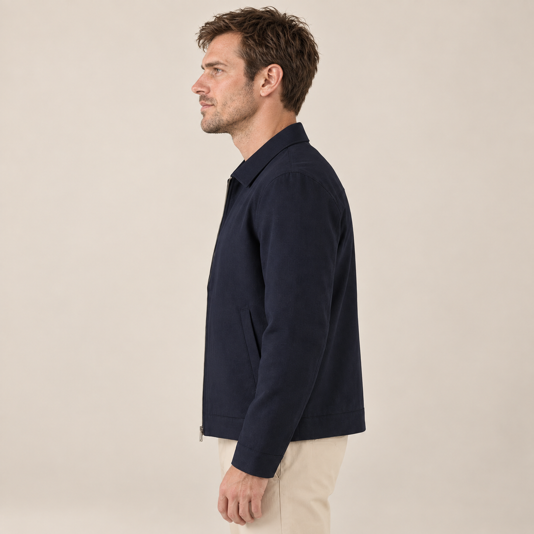 Men's Classic Collar Mid-Season Jacket