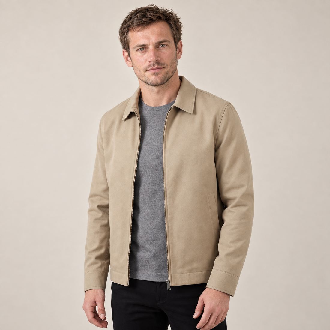 Men's Classic Collar Mid-Season Jacket