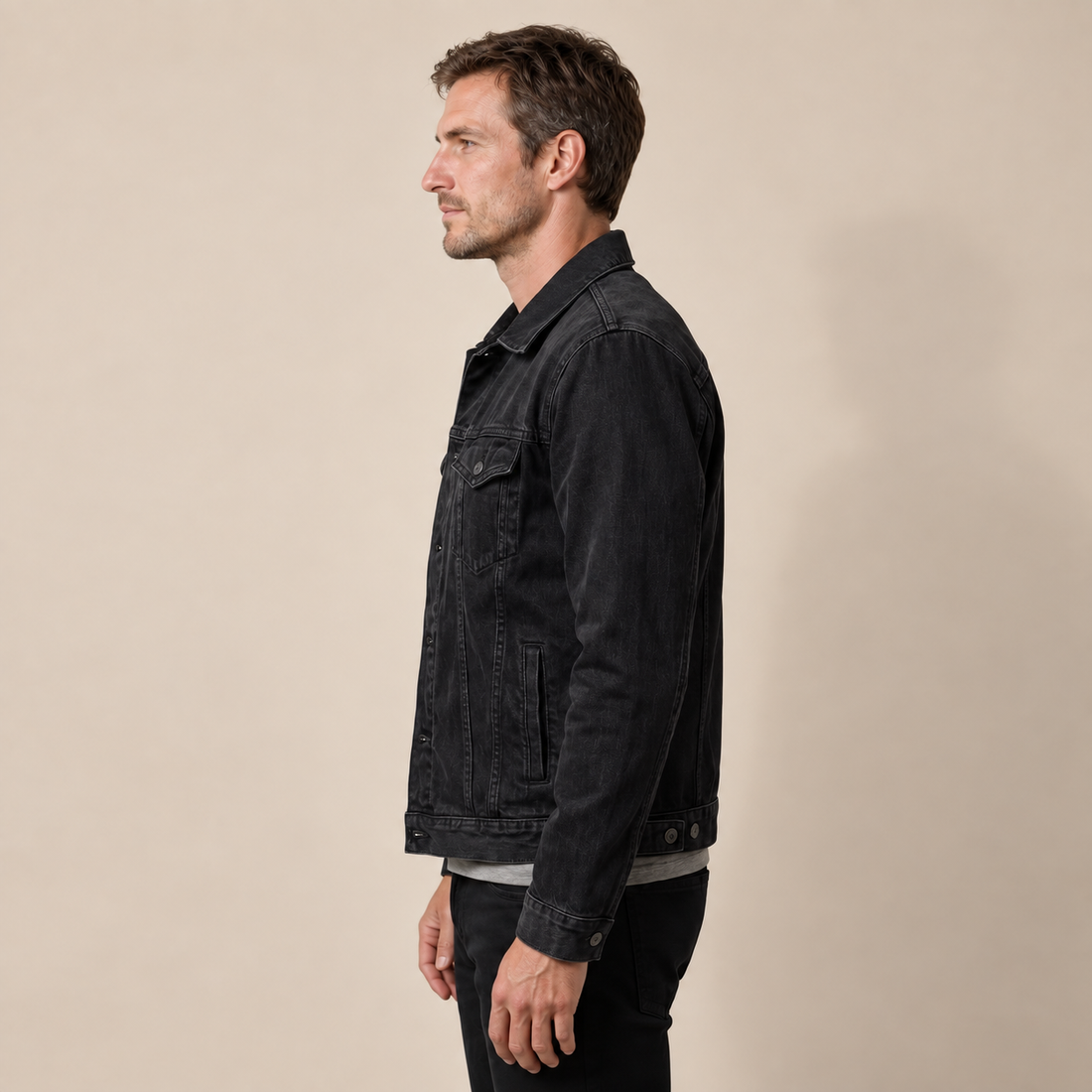 Men's Classic Fit Denim Jacket for Everyday Wear