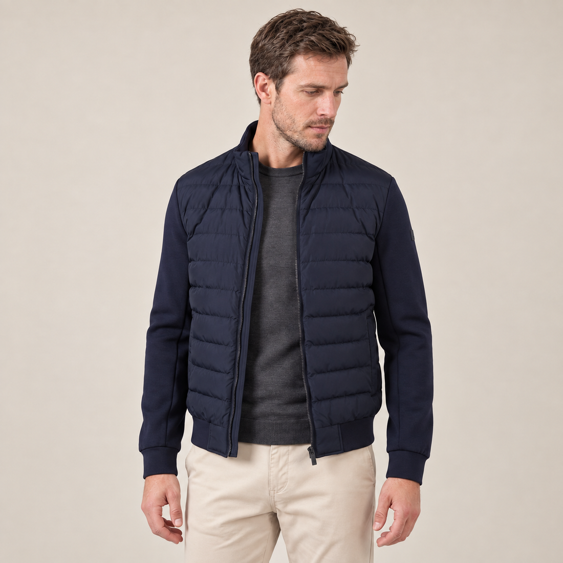 Men's Classic Hybrid Bomber Jacket