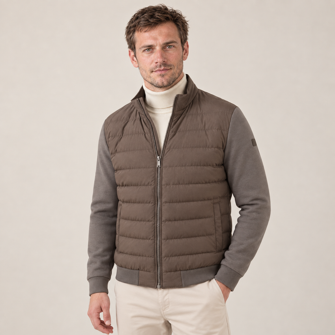 Men's Classic Hybrid Bomber Jacket
