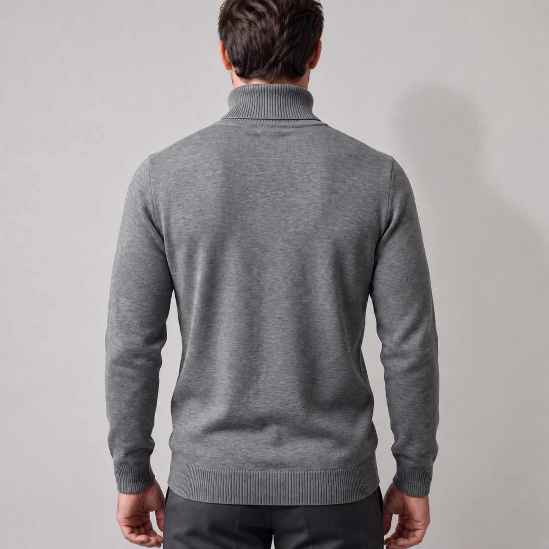 Men's Slim Fit Viscose Turtleneck Sweater
