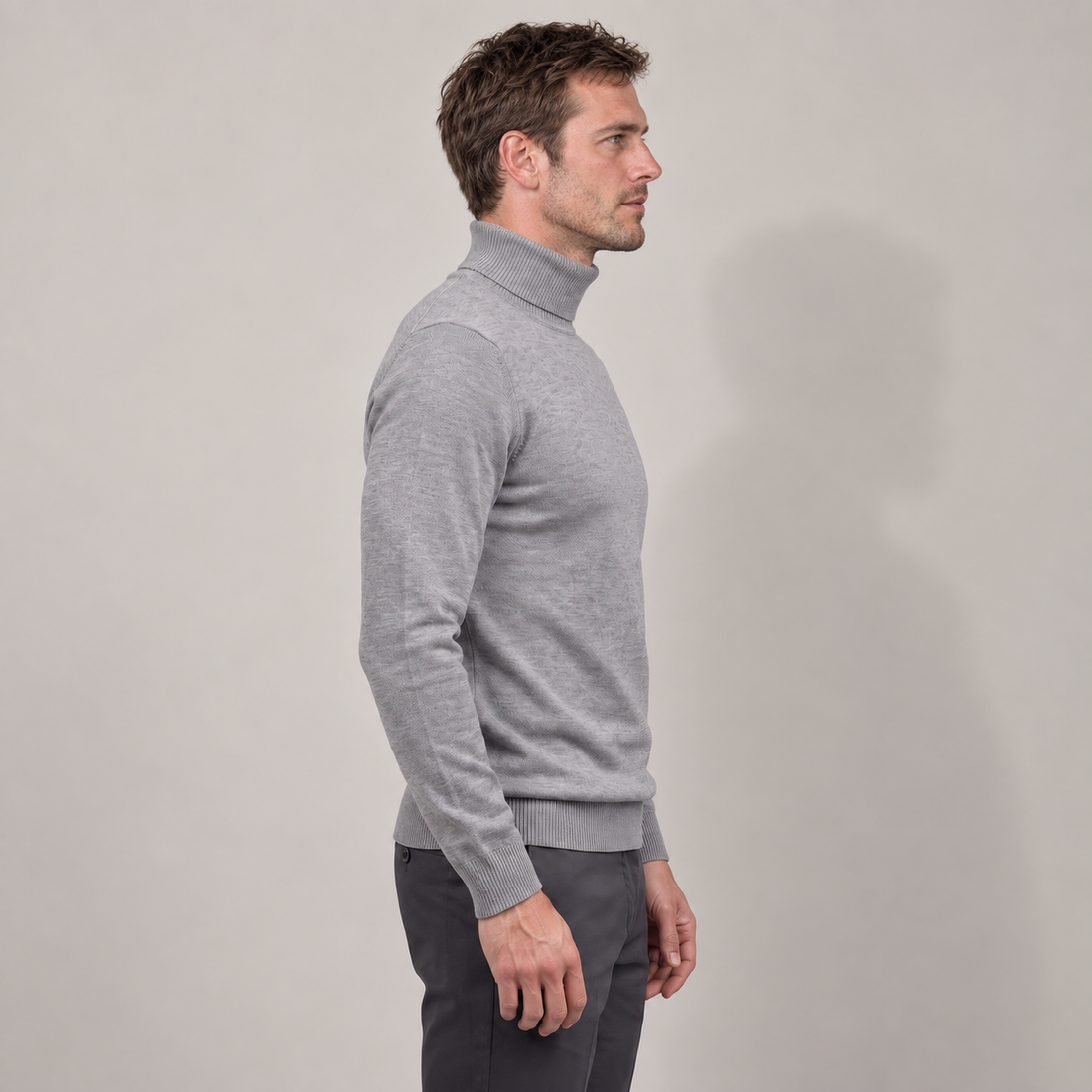 Men's Slim Fit Viscose Turtleneck Sweater