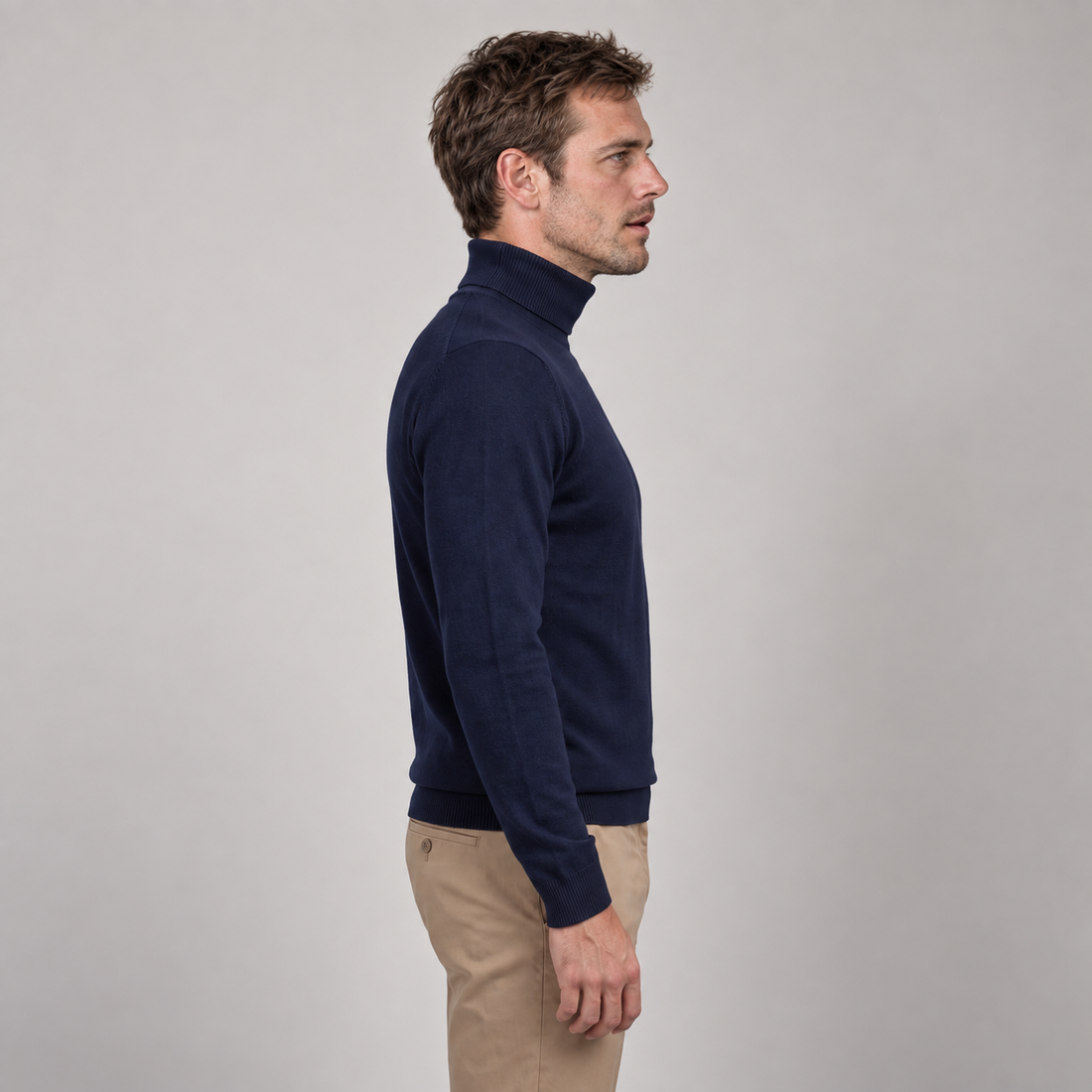 Men's Slim Fit Viscose Turtleneck Sweater