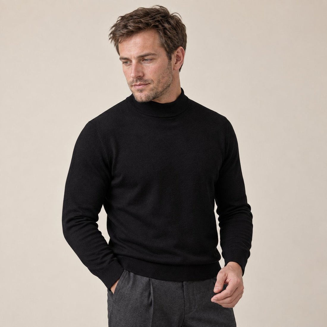 Men's Classic Wool Turtleneck Sweater