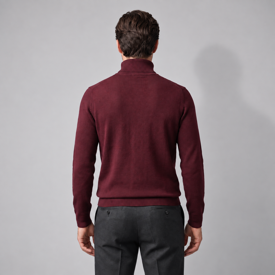 Men's Slim Fit Viscose Turtleneck Sweater