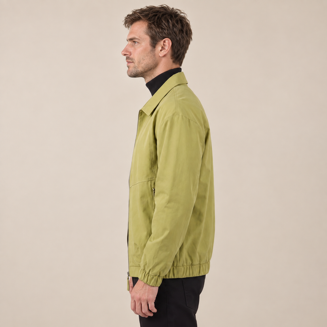 Men's Collared Zip-Through Casual Jacket