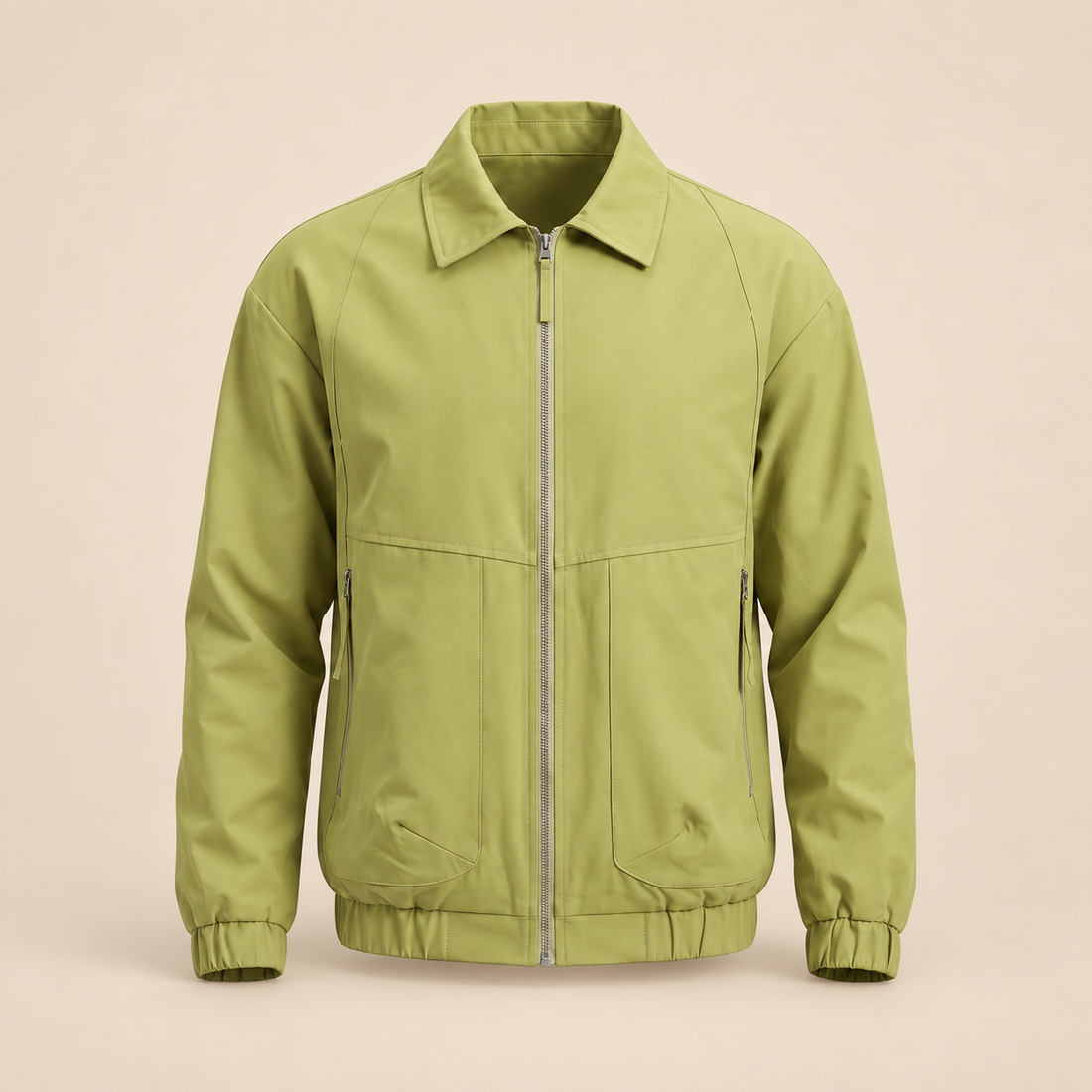 Men's Collared Zip-Through Casual Jacket