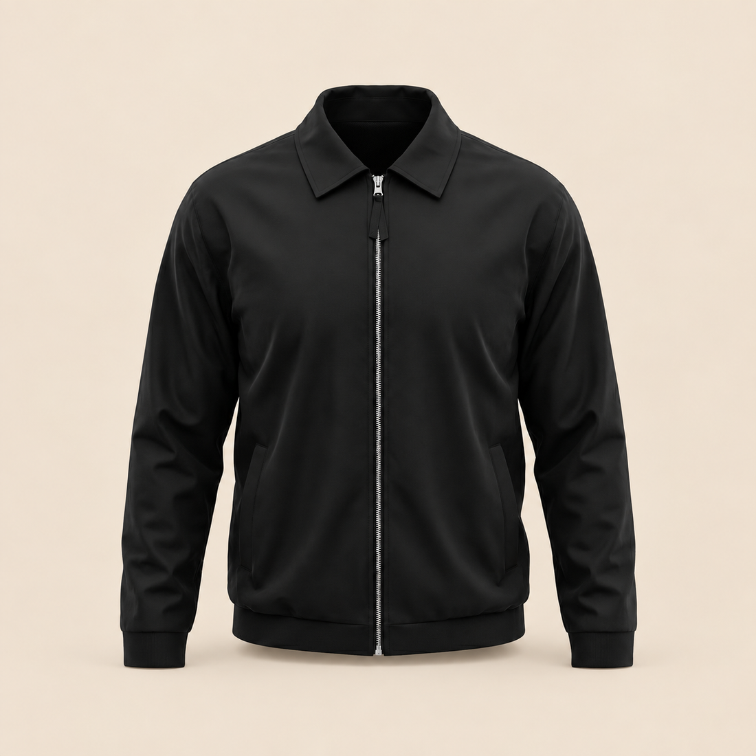 Men's Collared Zip-Through Casual Jacket