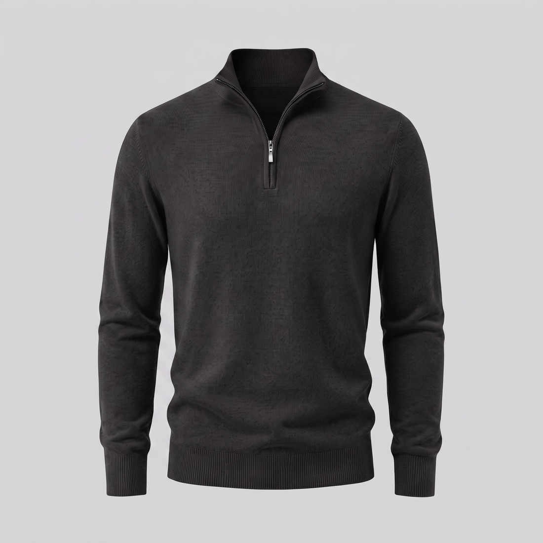 Men's V-Neck Half-Zip Sweater