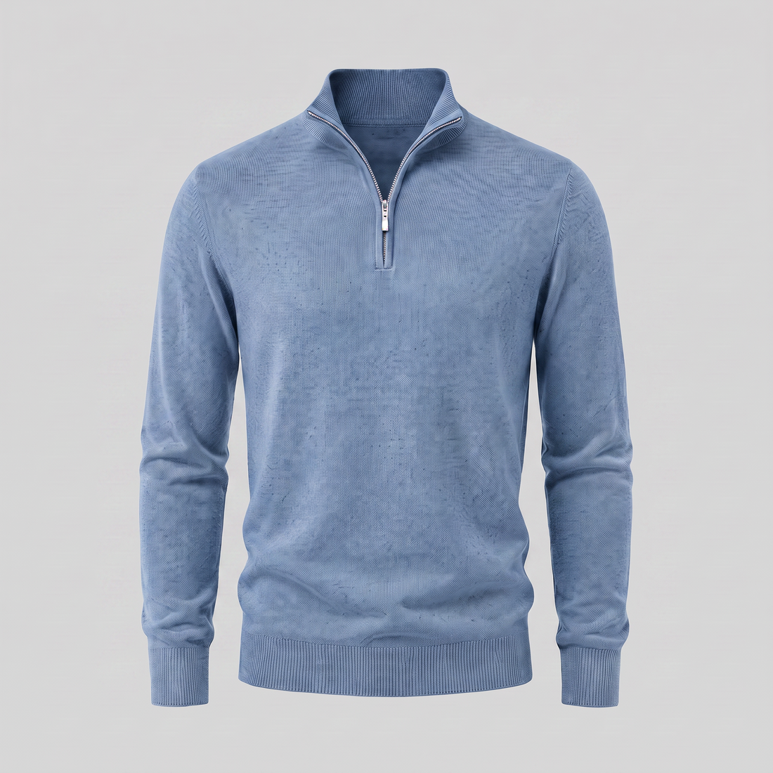 Men's V-Neck Half-Zip Sweater
