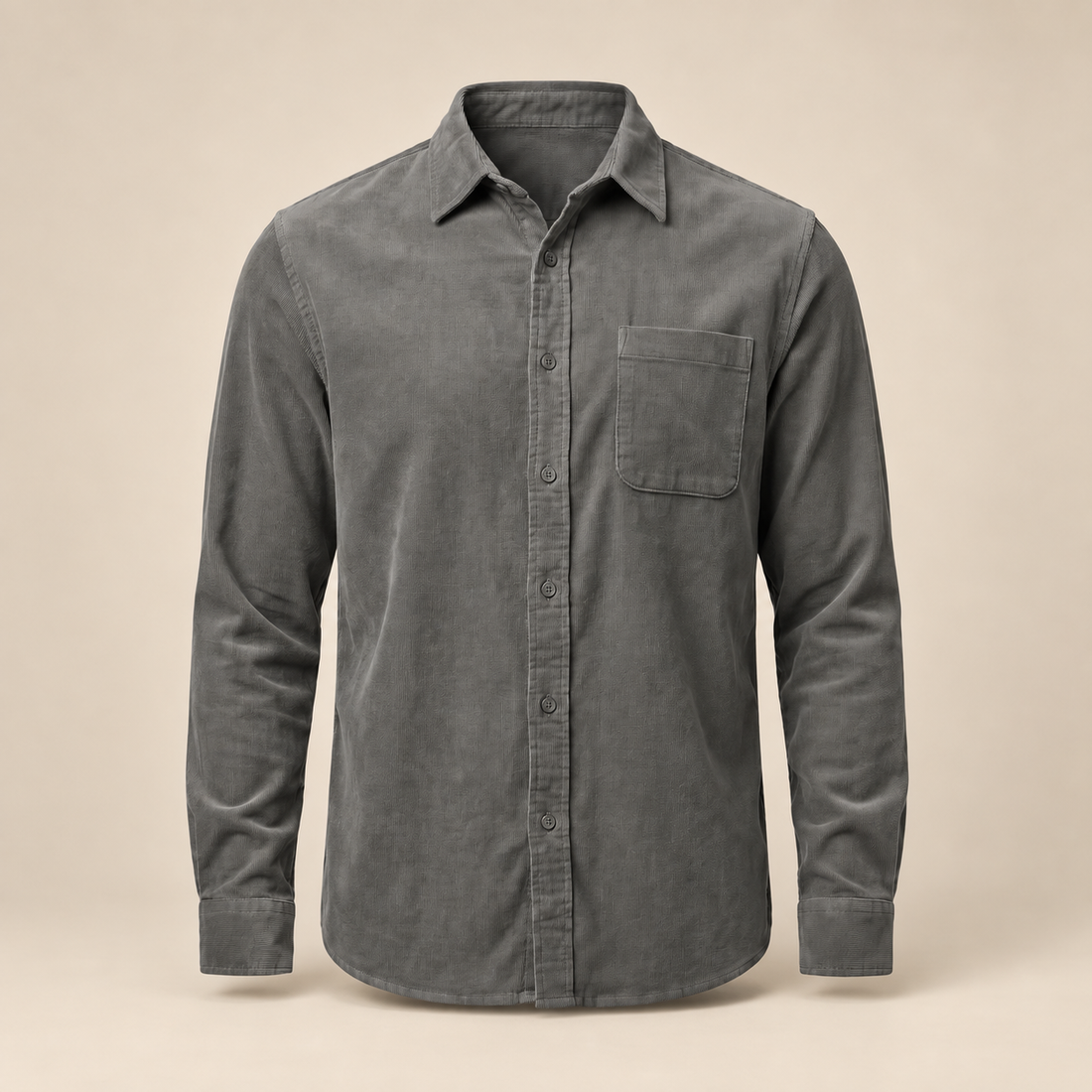 Men's Corduroy Long Sleeve Casual Shirt