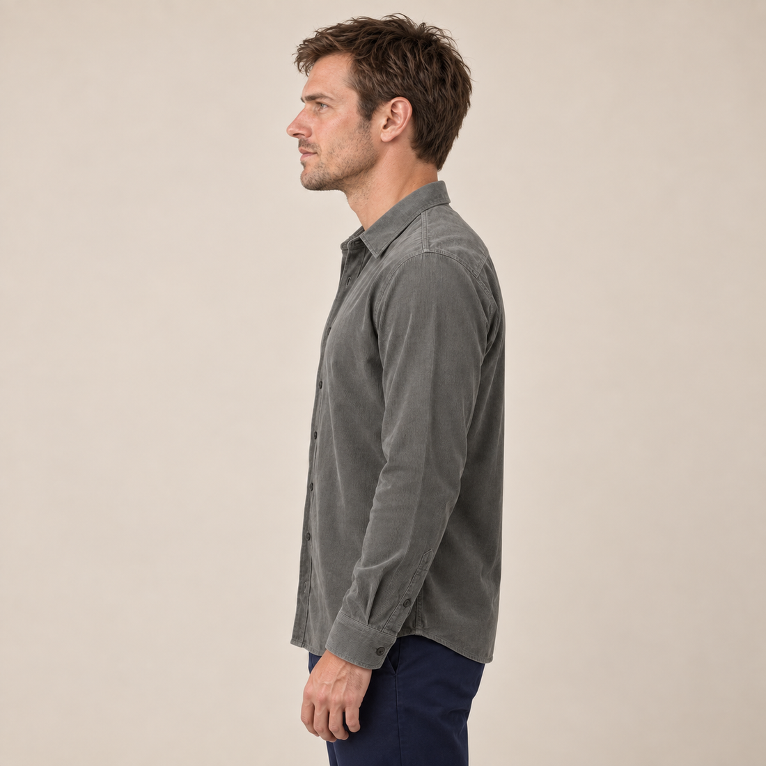 Men's Corduroy Long Sleeve Casual Shirt