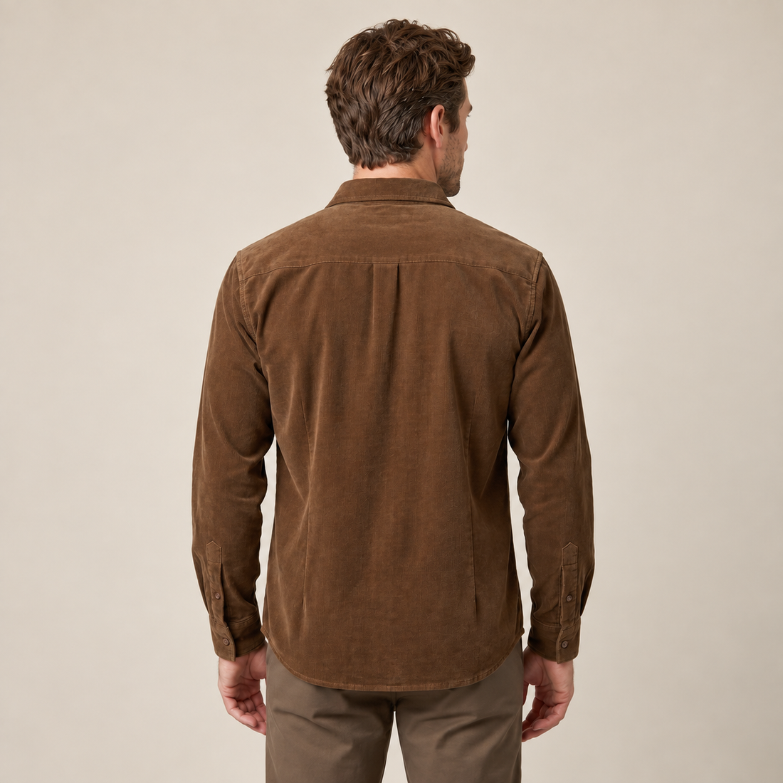 Men's Corduroy Long Sleeve Casual Shirt