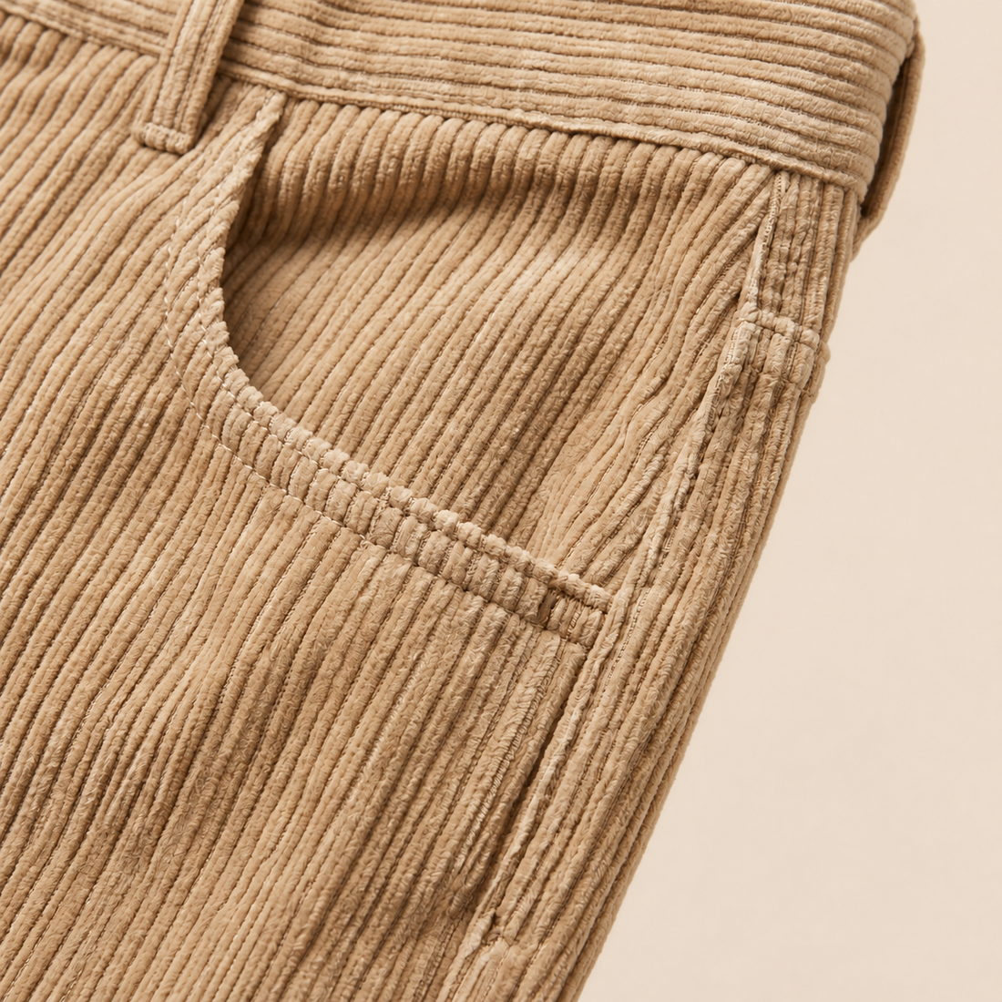 Men's Corduroy Pleated Trousers
