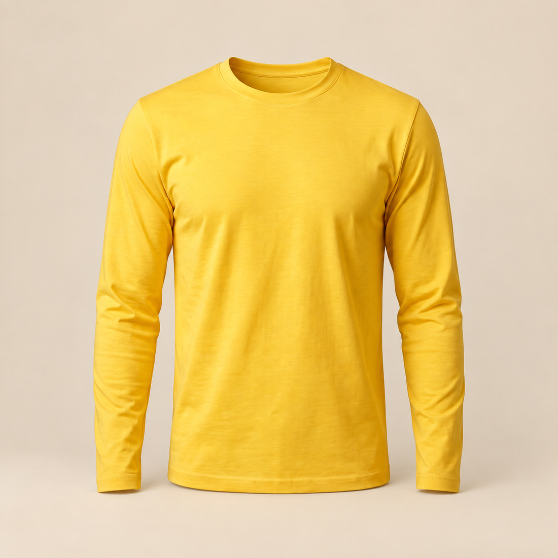 Men's Cotton Blend Long Sleeve Crew Neck Shirt