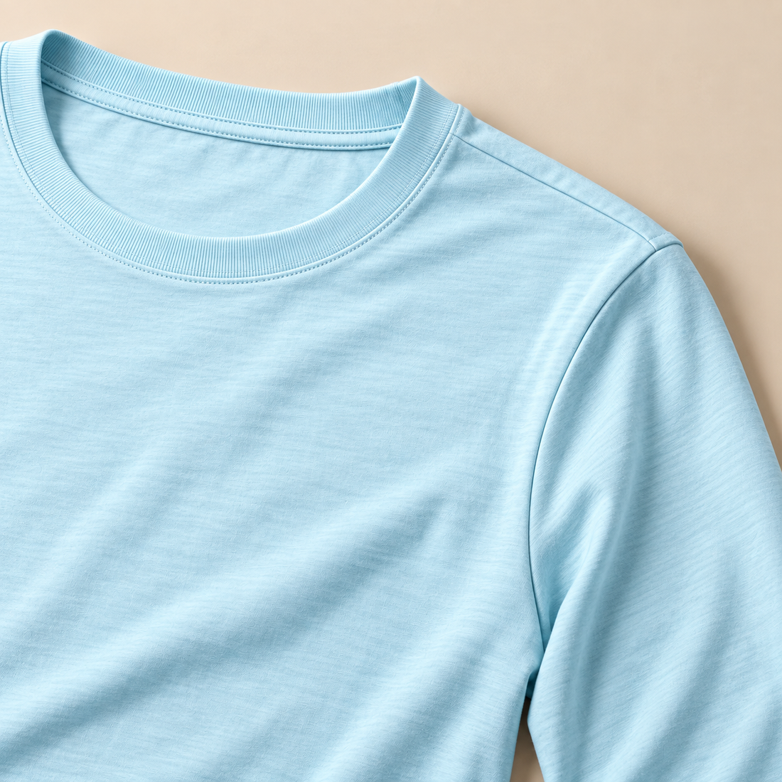 Men's Cotton Blend Long Sleeve Crew Neck Shirt