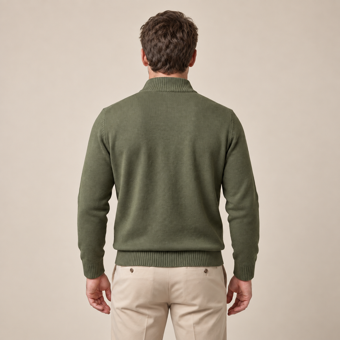 Men's Cotton Half-Zip Sweater