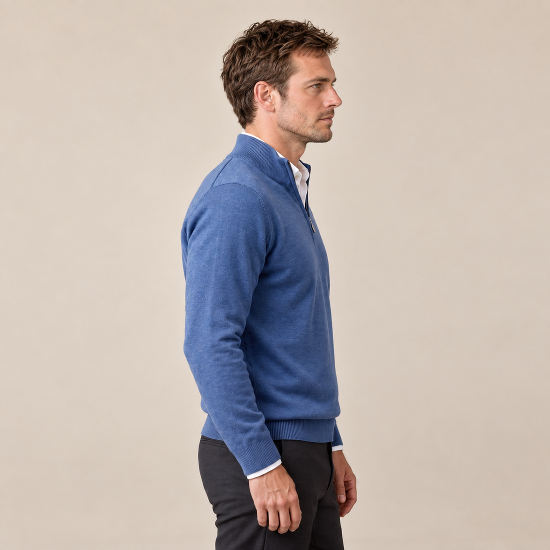 Men's Cotton Half-Zip Sweater
