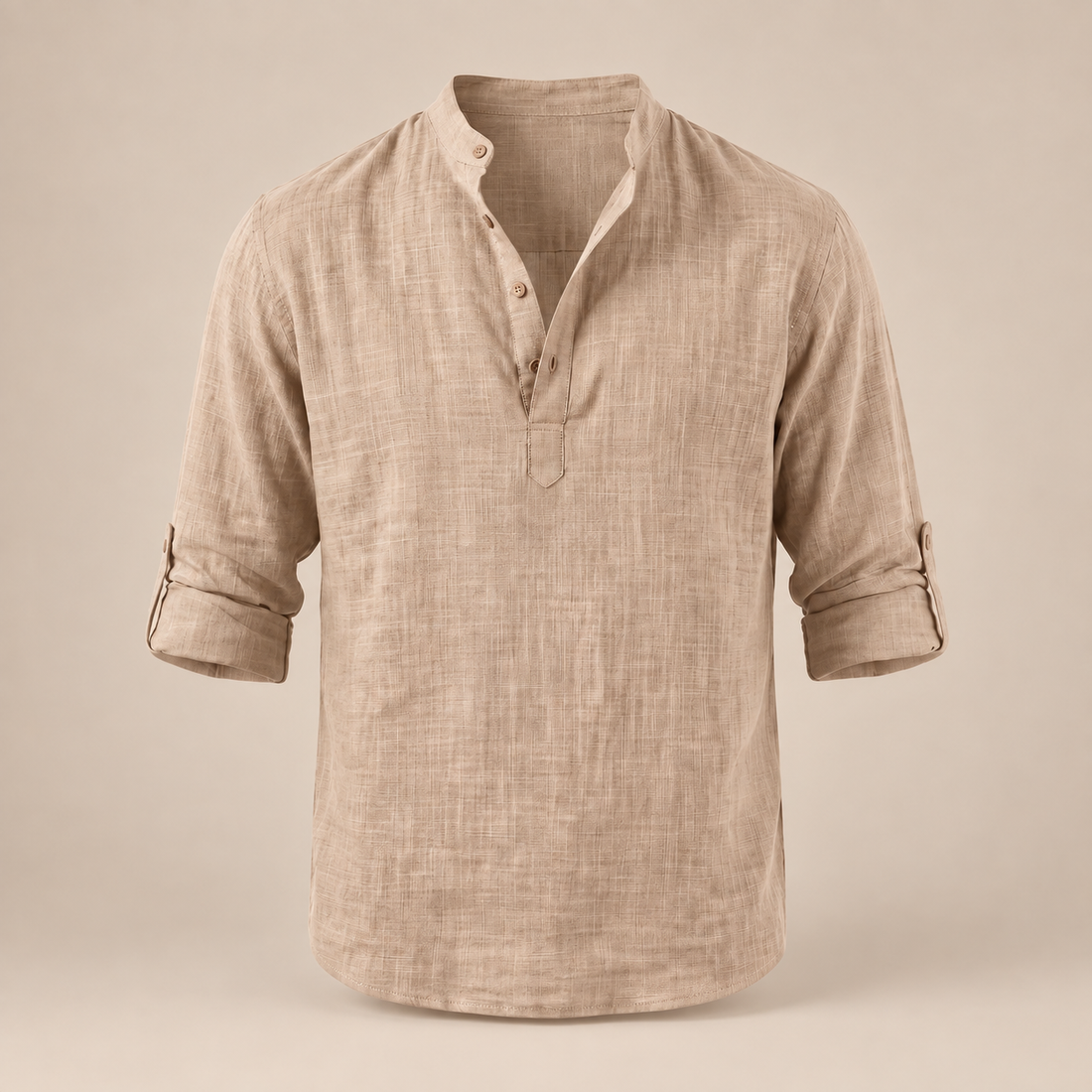 Men's Cotton Popover Henley Shirt
