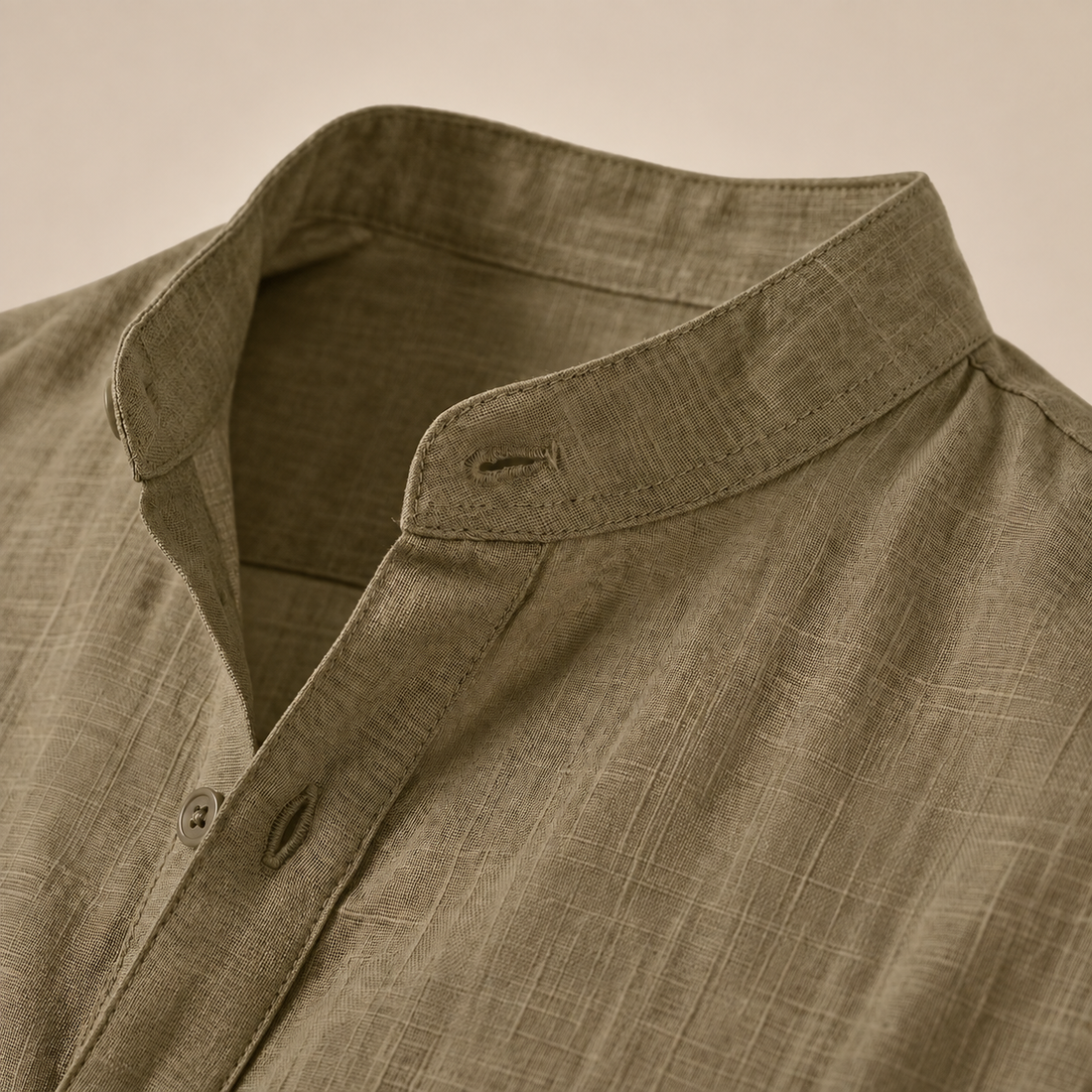 Men's Cotton Popover Henley Shirt