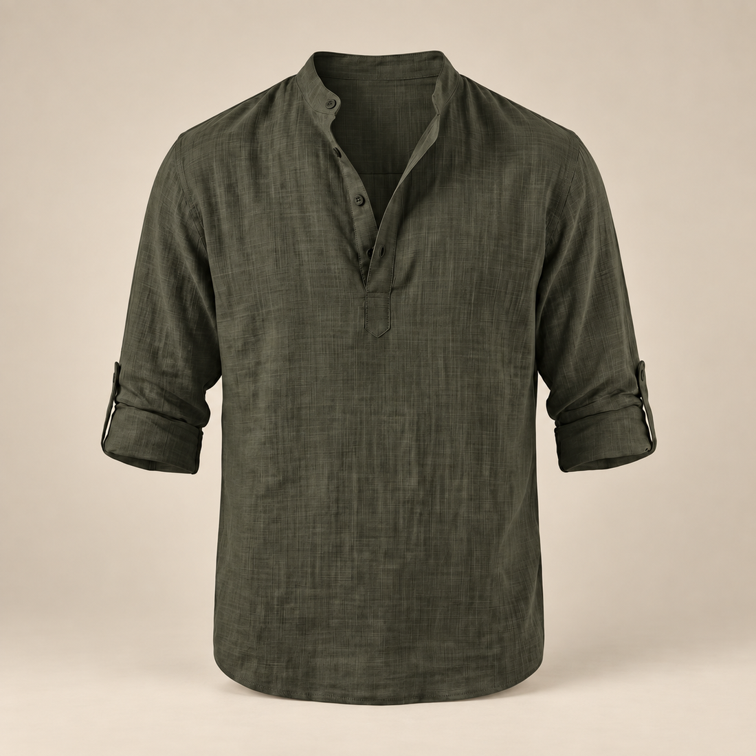 Men's Cotton Popover Henley Shirt
