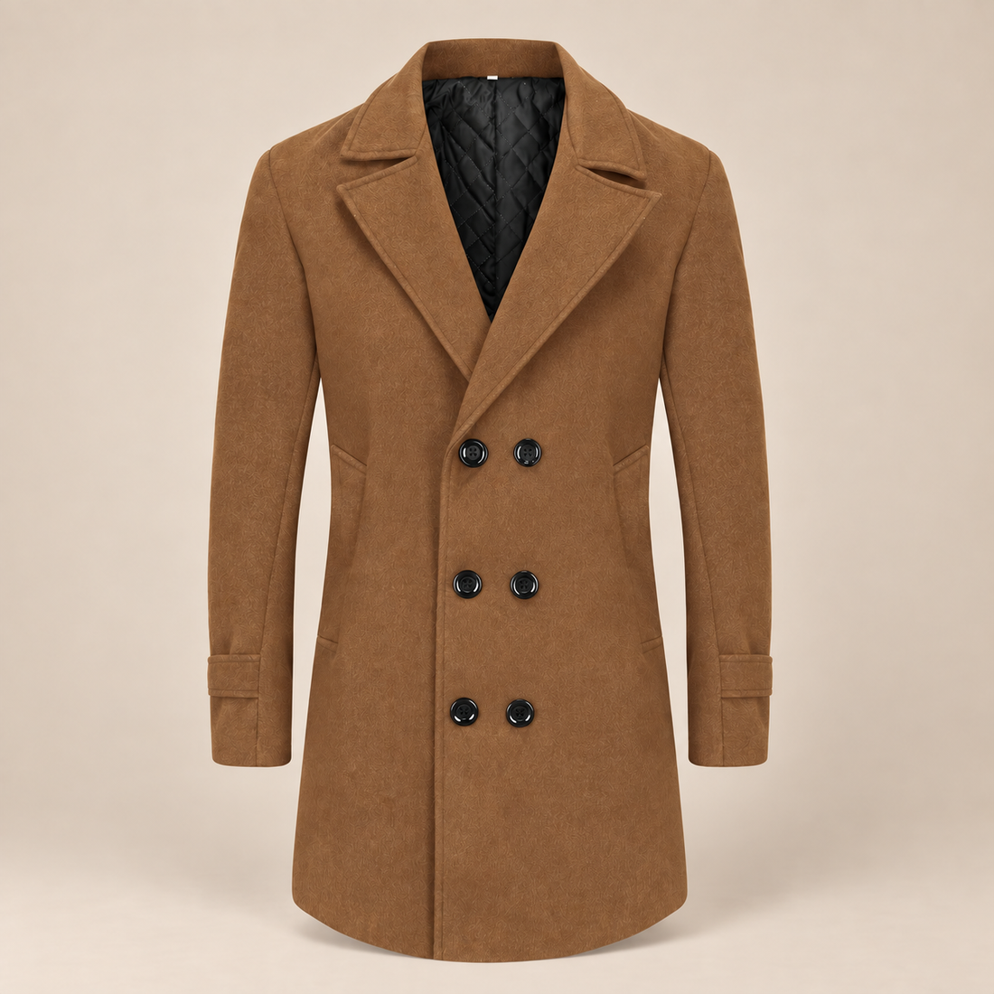 Men's Double-Breasted Overcoat