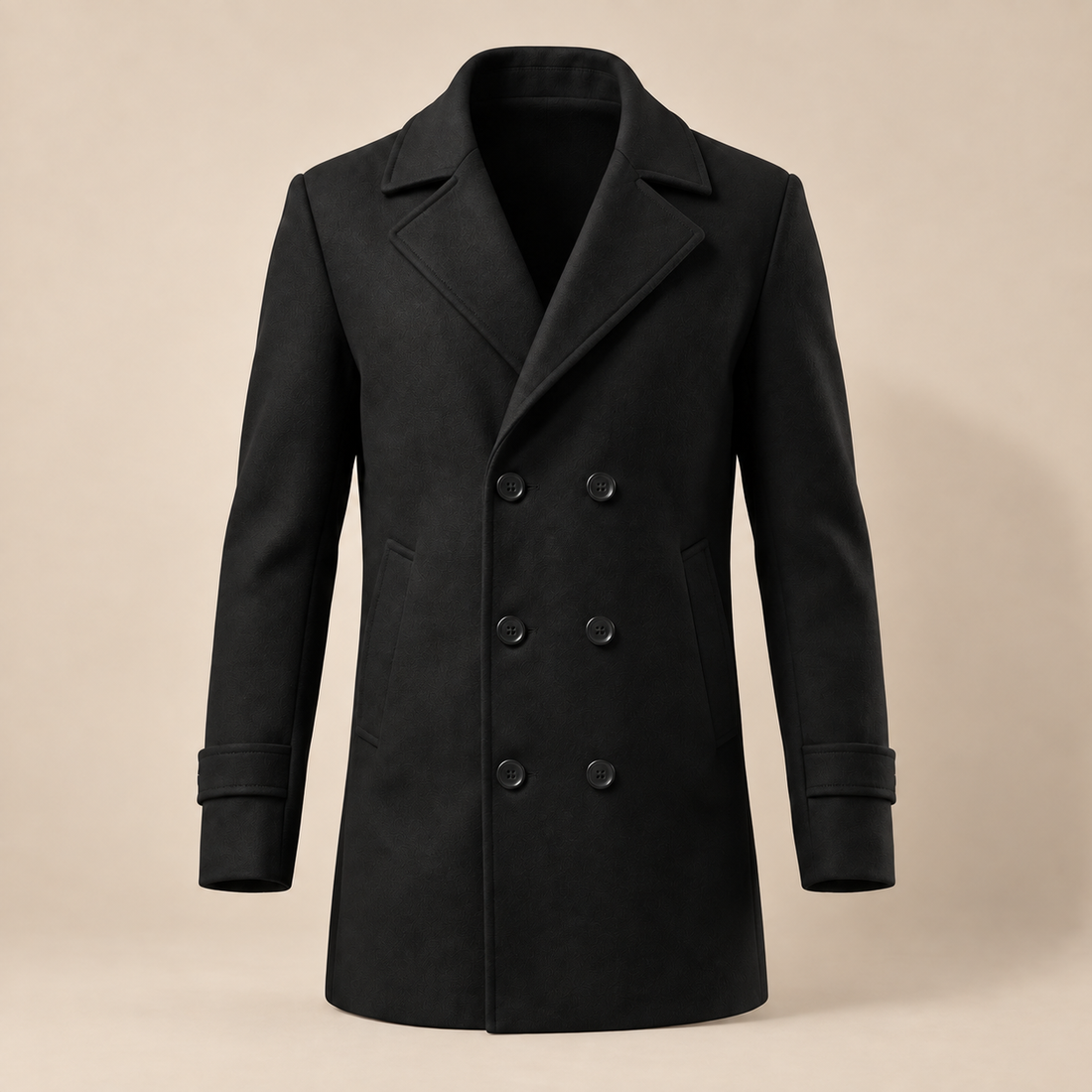 Men's Double-Breasted Overcoat
