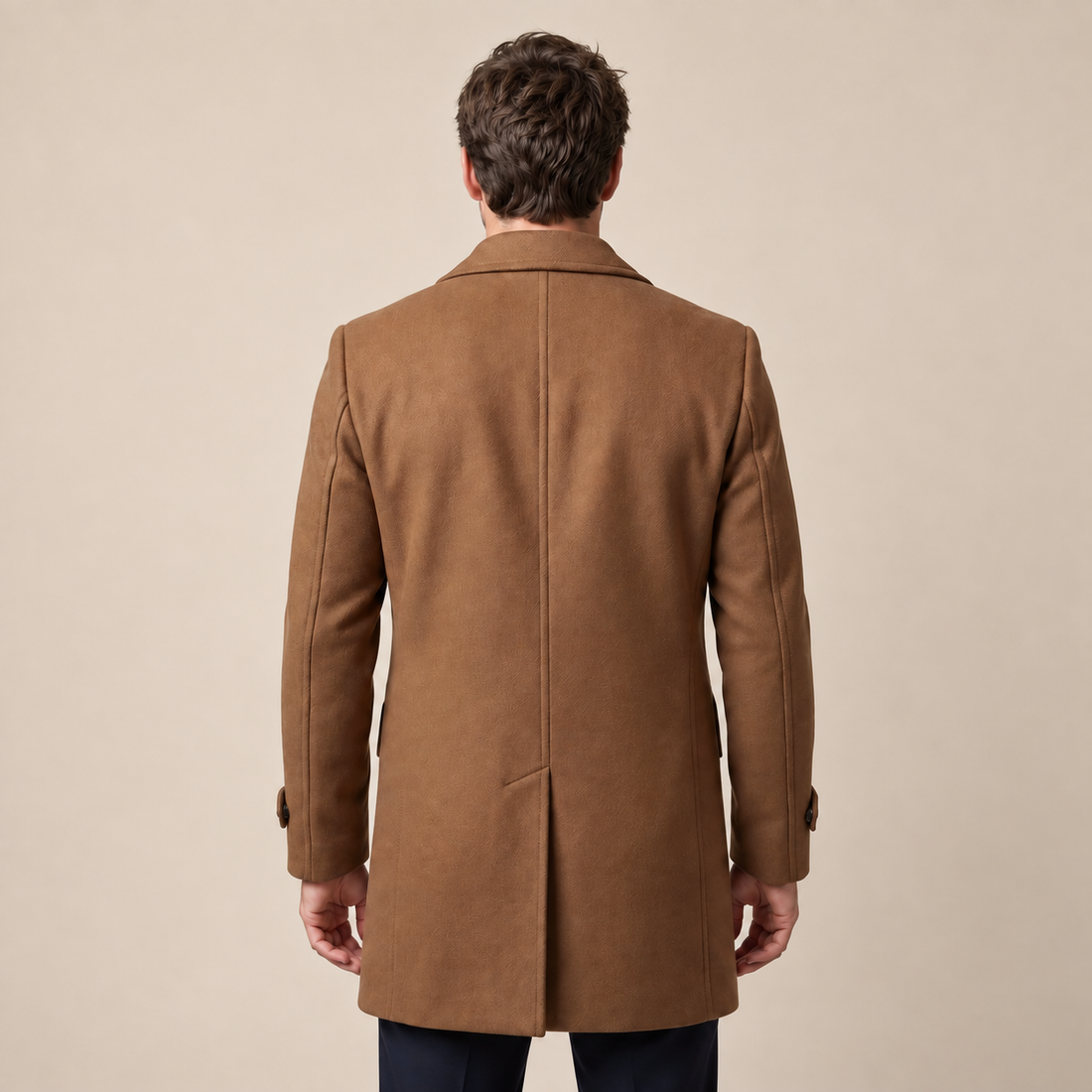 Men's Double-Breasted Overcoat