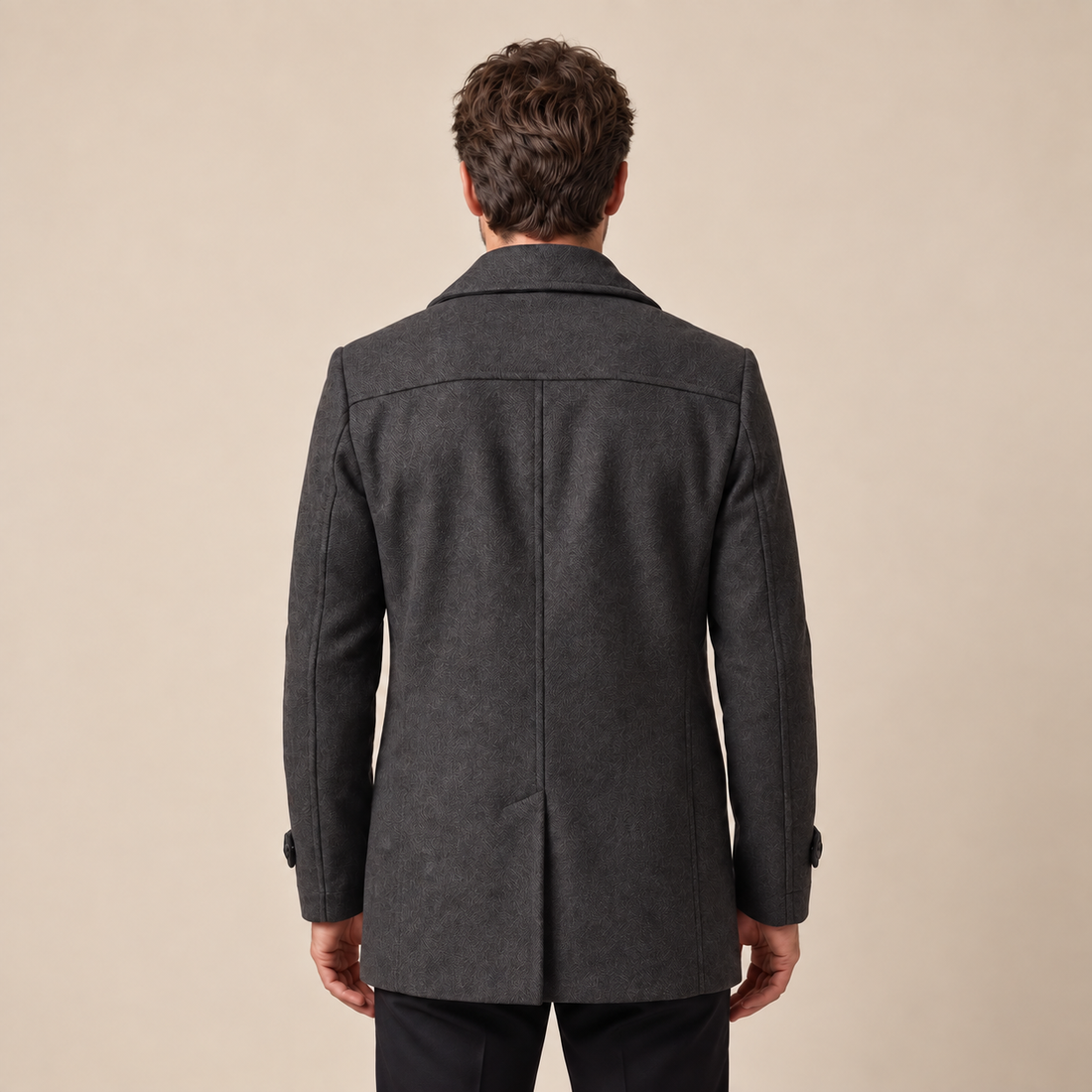Men's Double-Breasted Overcoat