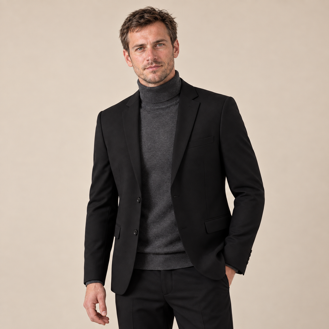 Men's Elegant Blazer Jacket for Business and Formal Wear