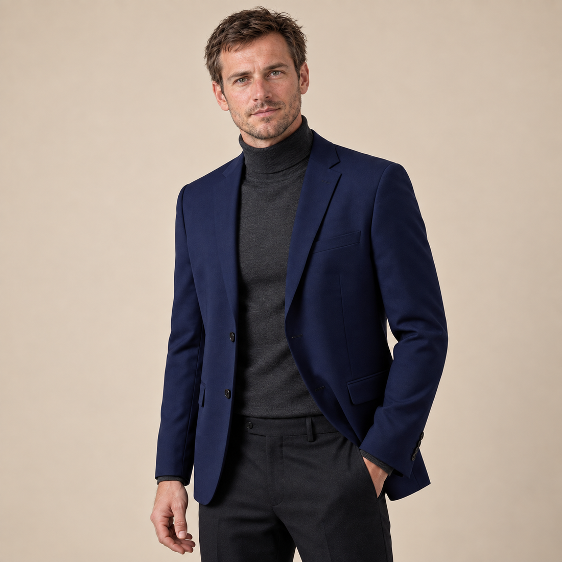 Men's Elegant Blazer Jacket for Business and Formal Wear