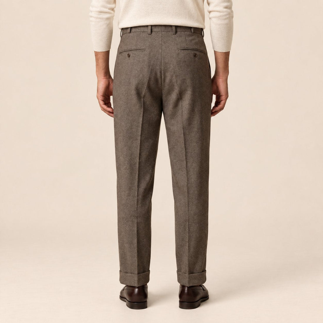 Men's Elegant Straight Fit Trousers with Side Adjuster