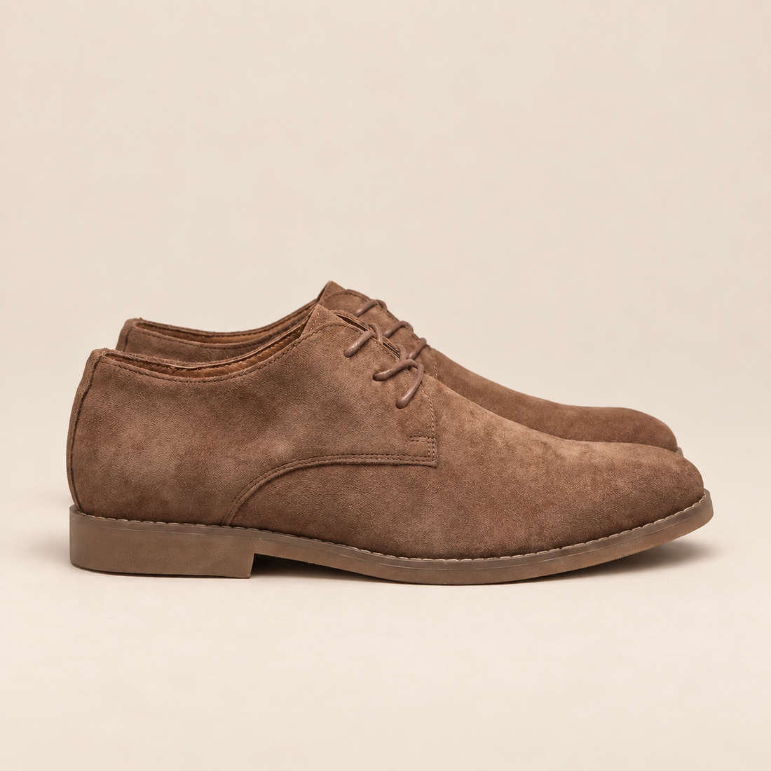 Men's Suede Lace-Up Derby Shoes